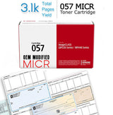 Canon 057 OEM Modified 3009C001 MICR Toner Cartridge