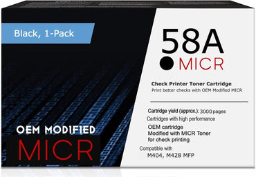 HP 58A OEM Modified CF258A MICR Toner Cartridge