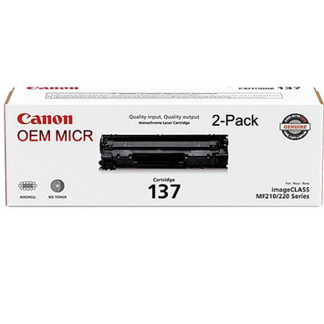 Canon 137 OEM Modified 9435B001AA MICR Toner Cartridge (2-Pack)
