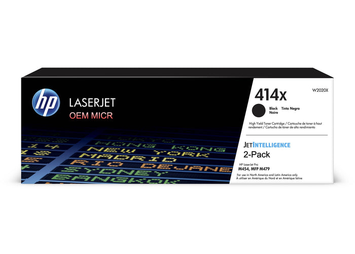 HP 414X OEM Modified W2020X MICR Toner Cartridge (High Yield, 2-Pack)