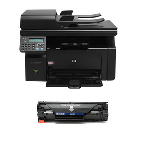 HP M1212NF LaserJet Pro Printer and 1 MTI MICR Cartridge