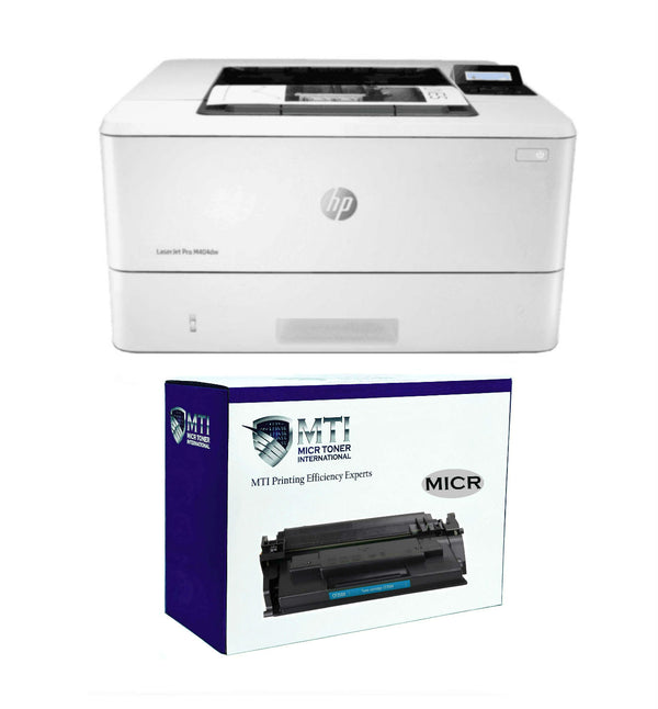 HP M404dw LaserJet Pro Printer and CF258A MTI MICR Cartridge MICR Toner  Intl