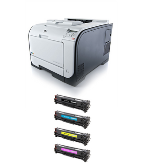 HP 400 M451nw MICR Printer + 1 CMYK Toner Set
